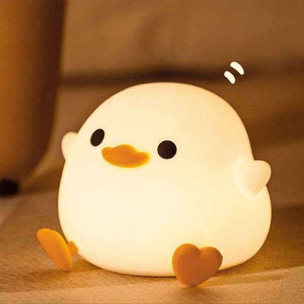 Doudou Duck Silicone Night Light USB Charging Companion Sleep Patting Light